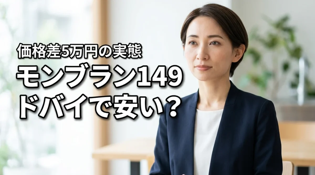 モンブラン149はドバイで買うと安い？価格差5万円の実態とお得な買い方