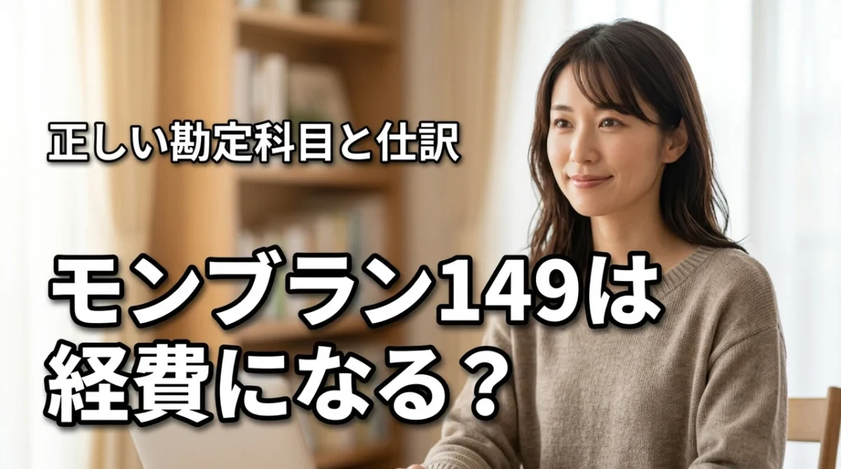 モンブラン149の経費計上は可能？領収書の勘定科目と仕訳の具体例を解説